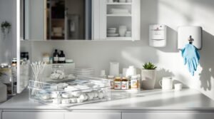 organizing home medical supplies